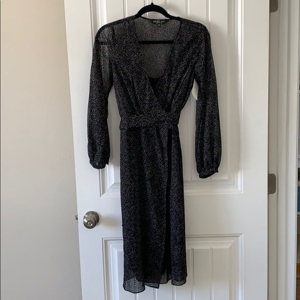 Rachel Roy Spotted Midi Wrap Dress
